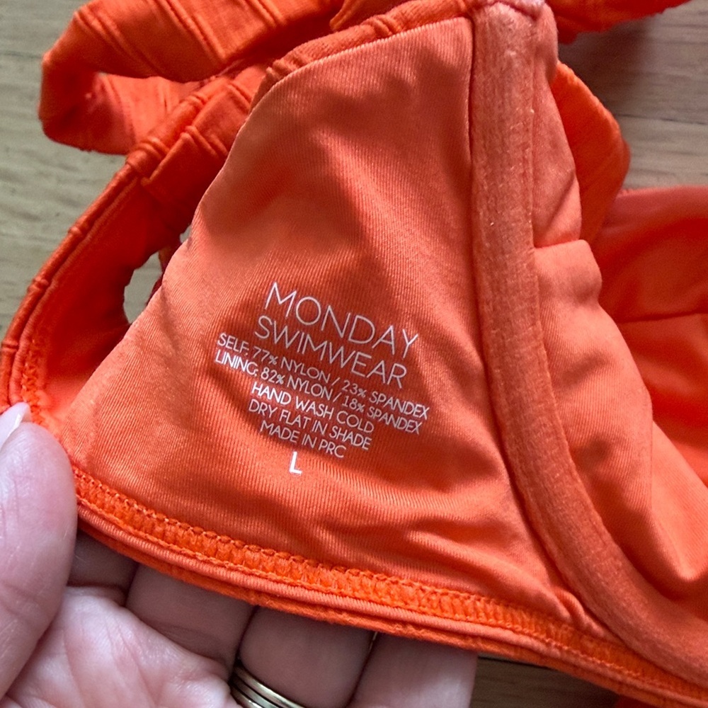Sunday Swimwear Women's Orange Underwire Bikini Top and Cover-Up Set - Picture 5 of 5